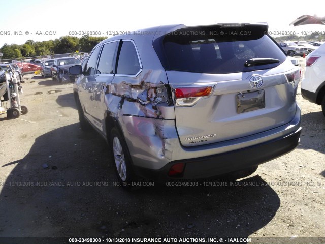 5TDZKRFH1GS173407 - 2016 TOYOTA HIGHLANDER LE/LE PLUS GRAY photo 3