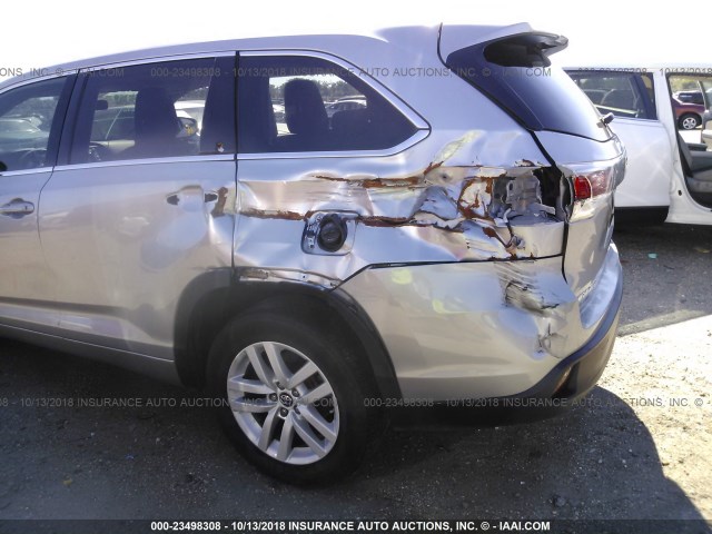 5TDZKRFH1GS173407 - 2016 TOYOTA HIGHLANDER LE/LE PLUS GRAY photo 6