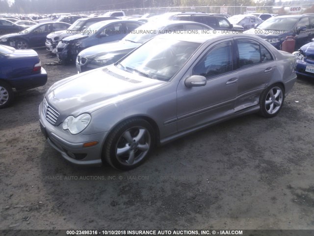 WDBRF52H76F736461 - 2006 MERCEDES-BENZ C GENERATION 2006  SILVER photo 2