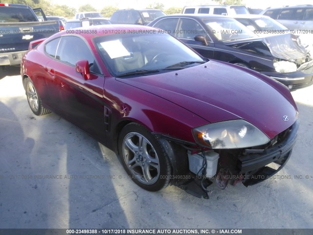 KMHHN65F15U174465 - 2005 HYUNDAI TIBURON GT RED photo 1