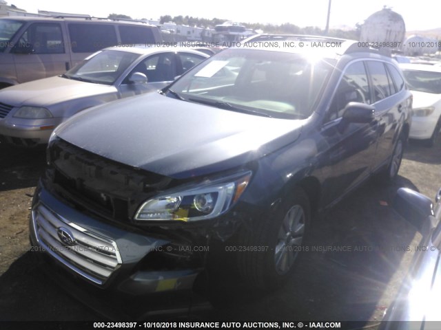 4S4BSAFC5G3227134 - 2016 SUBARU OUTBACK 2.5I PREMIUM GRAY photo 2