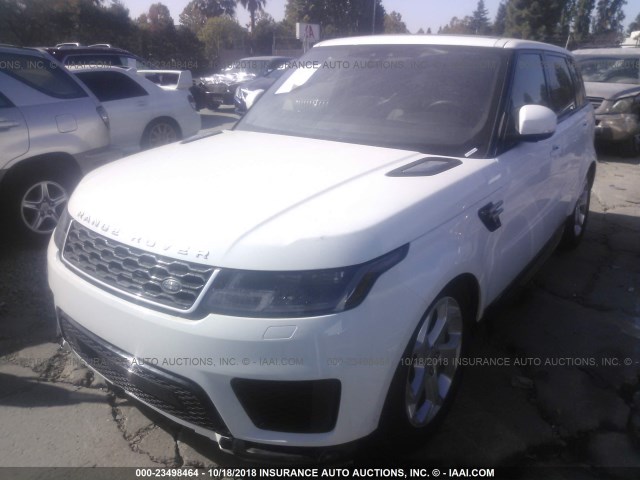 SALWR2RV5JA401350 - 2018 LAND ROVER RANGE ROVER SPORT HSE WHITE photo 2