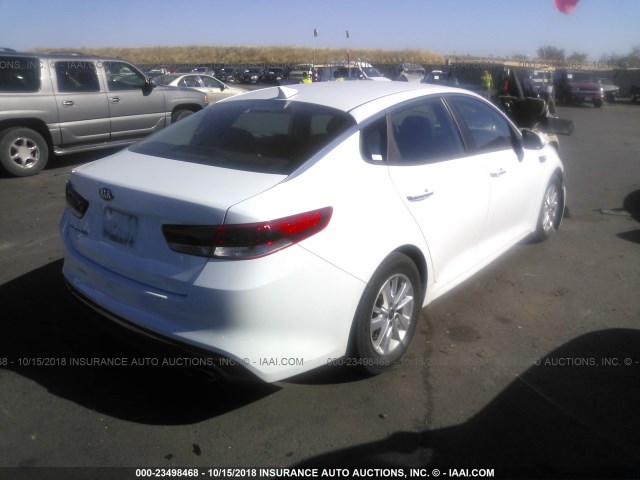 5XXGT4L31JG185923 - 2018 KIA OPTIMA LX/S WHITE photo 4