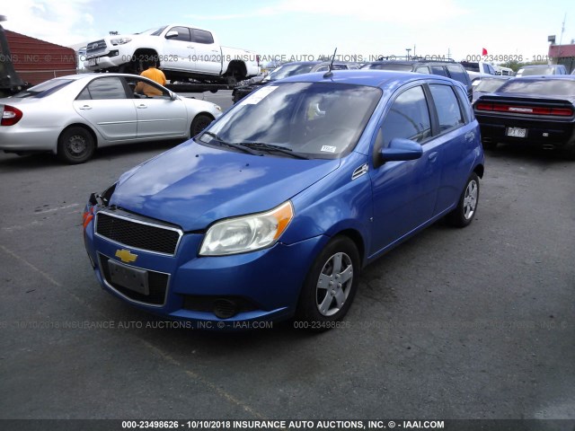 KL1TD66E39B634791 - 2009 CHEVROLET AVEO LS/LT Կապույտ լուսանկար 2