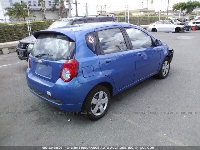 KL1TD66E39B634791 - 2009 CHEVROLET AVEO LS/LT Կապույտ լուսանկար 4