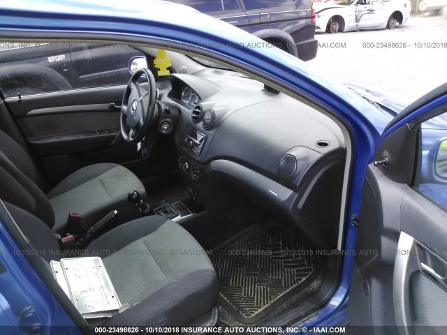 KL1TD66E39B634791 - 2009 CHEVROLET AVEO LS/LT Կապույտ լուսանկար 5