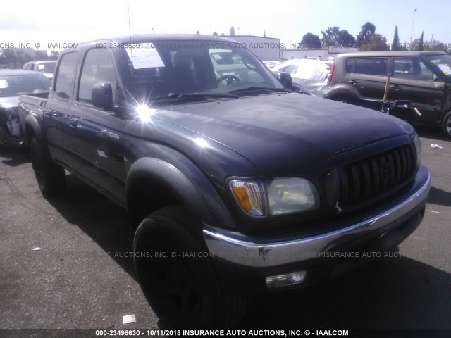 5TEGM92N54Z454332 - 2004 TOYOTA TACOMA DOUBLE CAB PRERUNNER BLACK photo 1