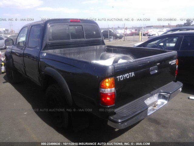5TEGM92N54Z454332 - 2004 TOYOTA TACOMA DOUBLE CAB PRERUNNER BLACK photo 3