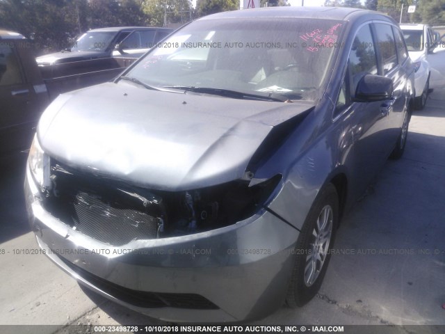 5FNRL5H60DB004786 - 2013 HONDA ODYSSEY EXL Gris foto 2