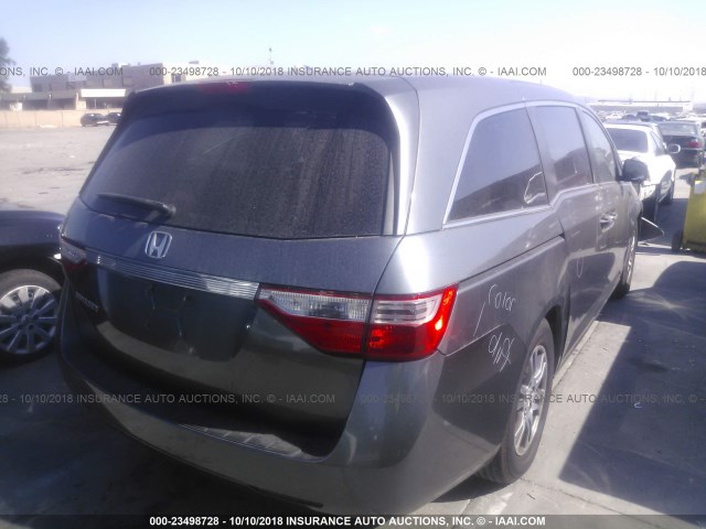 5FNRL5H60DB004786 - 2013 HONDA ODYSSEY EXL Gris foto 4