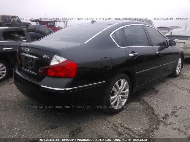 JNKBY01E18M500120 - 2008 INFINITI M45 SPORT BLACK photo 4