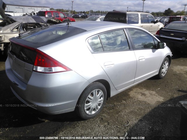 JHMZE2H5XAS035797 - 2010 HONDA INSIGHT LX GRAY photo 4