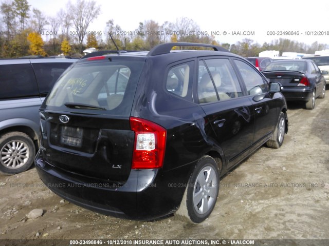 KNAHG8C93A7309362 - 2010 KIA RONDO LX BLACK photo 4