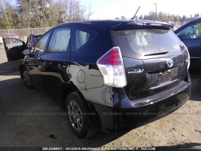 JTDZN3EU6GJ052291 - 2016 TOYOTA PRIUS V BLACK photo 3