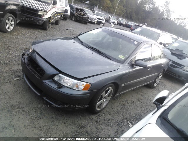 YV1RH52Y842375588 - 2004 VOLVO S60 R GRAY photo 2