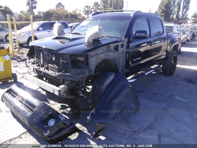 5TEJU62N46Z226829 - 2006 TOYOTA TACOMA DOUBLE CAB PRERUNNER BLACK photo 2