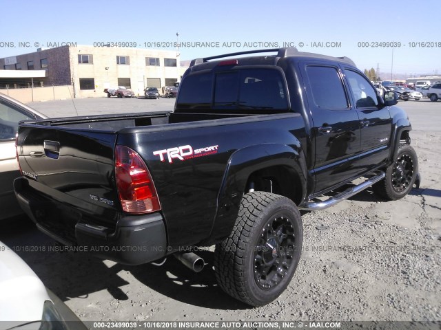 5TEJU62N46Z226829 - 2006 TOYOTA TACOMA DOUBLE CAB PRERUNNER BLACK photo 4