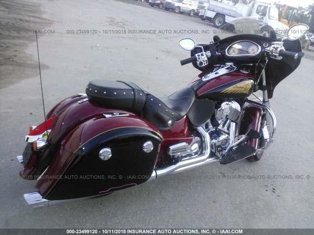 56KTCAAA5F3326802 - 2015 INDIAN MOTORCYCLE CO. CHIEFTAIN RED photo 4