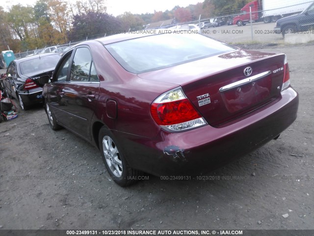 4T1BF30K85U104080 - 2005 TOYOTA CAMRY LE/XLE/SE MAROON photo 3
