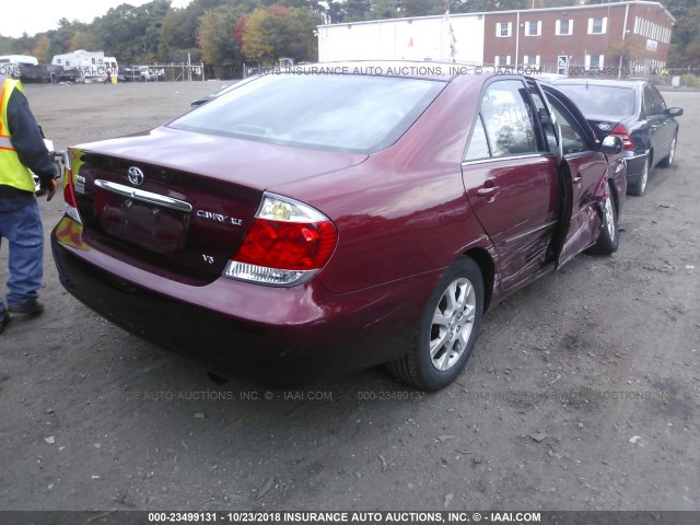 4T1BF30K85U104080 - 2005 TOYOTA CAMRY LE/XLE/SE MAROON photo 4