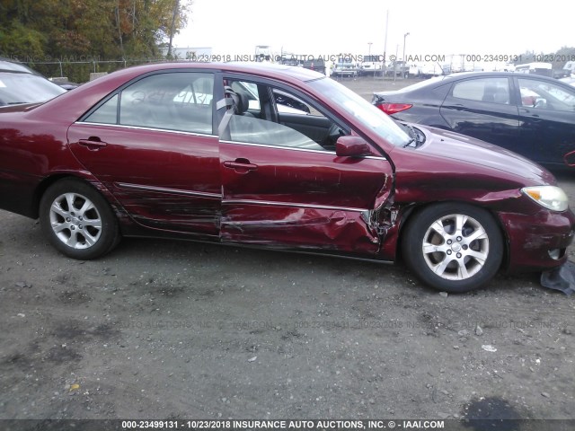 4T1BF30K85U104080 - 2005 TOYOTA CAMRY LE/XLE/SE MAROON photo 6