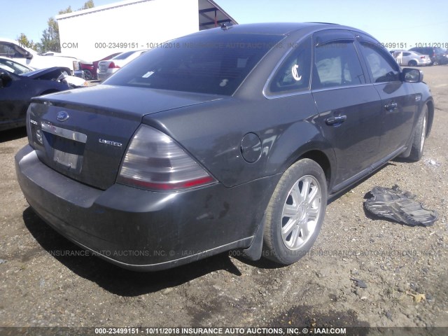 1FAHP25WX8G145594 - 2008 FORD TAURUS LIMITED GRAY photo 4