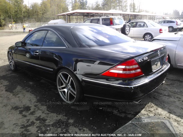 WDBPJ75J4YA003784 - 2000 MERCEDES-BENZ CL 500 BLACK photo 3