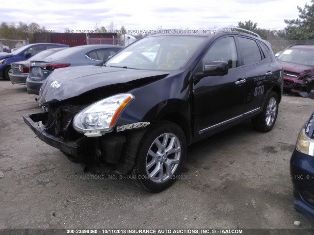 JN8AS5MV4CW398126 - 2012 NISSAN ROGUE S/SV BLACK photo 2