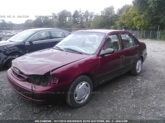 2T1BR12E2YC262536 - 2000 TOYOTA COROLLA VE/CE/LE RED photo 2