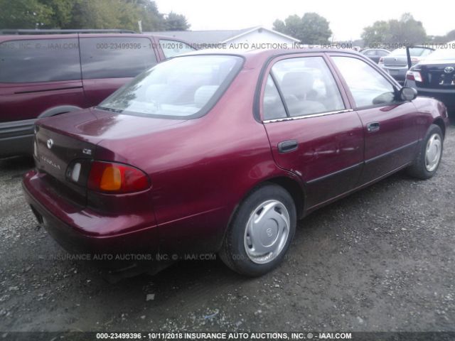 2T1BR12E2YC262536 - 2000 TOYOTA COROLLA VE/CE/LE RED photo 4