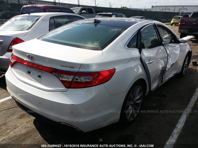 KMHFH4JG3GA513538 - 2016 HYUNDAI AZERA LIMITED WHITE photo 4