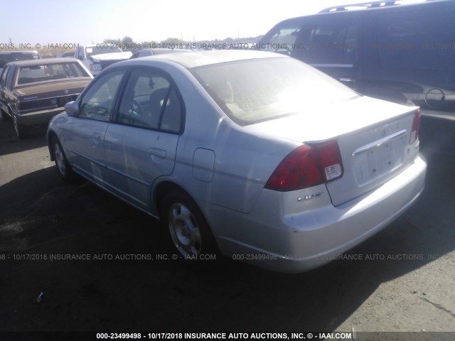 JHMES96693S012414 - 2003 HONDA CIVIC HYBRID BLUE photo 3