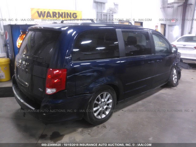 2C4RDGEG1CR244339 - 2012 DODGE GRAND CARAVAN R/T BLUE photo 4