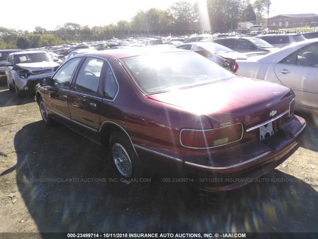 1G1BL52W6SR100500 - 1995 CHEVROLET CAPRICE CLASSIC RED photo 3