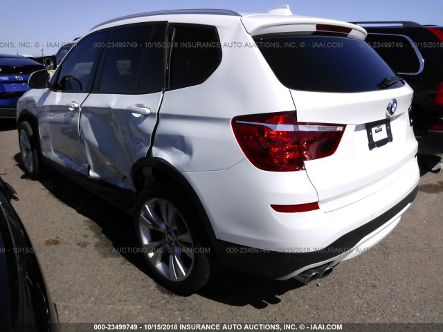 5UXWZ7C55G0R32591 - 2016 BMW X3 SDRIVE28I WHITE photo 3