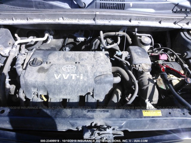 JTLKT324754019067 - 2005 TOYOTA SCION XB შავი ფოტო 10