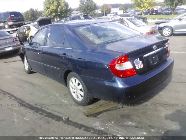 4T1BE30K03U178478 - 2003 TOYOTA CAMRY LE/XLE/SE BLUE photo 3