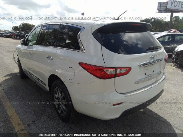 5N1AL0MN7DC346810 - 2013 INFINITI JX35 WHITE photo 3