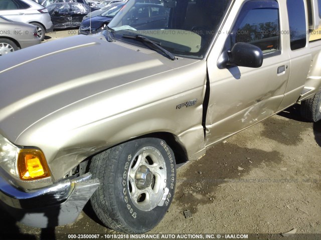 1FTZR15E71PA53732 - 2001 FORD RANGER SUPER CAB BEIGE photo 6