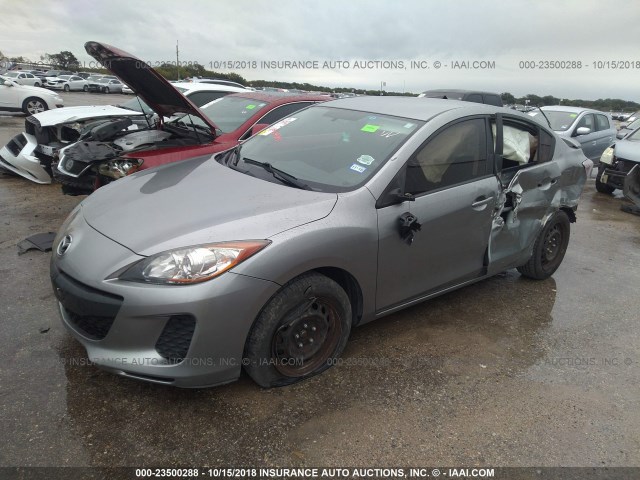 JM1BL1UF5C1553696 - 2012 MAZDA 3 I GRAY photo 2