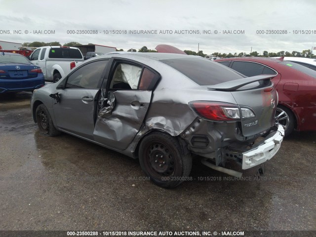 JM1BL1UF5C1553696 - 2012 MAZDA 3 I GRAY photo 3