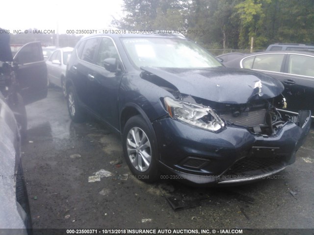 5N1AT2MT6FC775823 - 2015 NISSAN ROGUE S/SL/SV Dark Blue photo 1