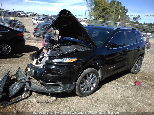 1C4PJLDB2JD523698 - 2018 JEEP CHEROKEE LIMITED BLACK photo 2