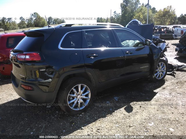 1C4PJLDB2JD523698 - 2018 JEEP CHEROKEE LIMITED BLACK photo 4