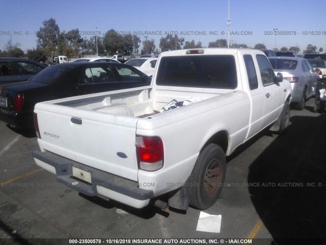 1FTYR14X0YPB18283 - 2000 FORD RANGER SUPER CAB WHITE photo 4