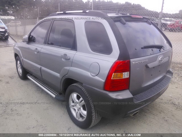 KNDJE723067173569 - 2006 KIA NEW SPORTAGE  GRAY photo 3