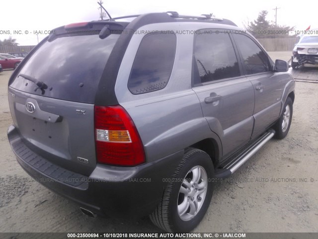 KNDJE723067173569 - 2006 KIA NEW SPORTAGE  GRAY photo 4