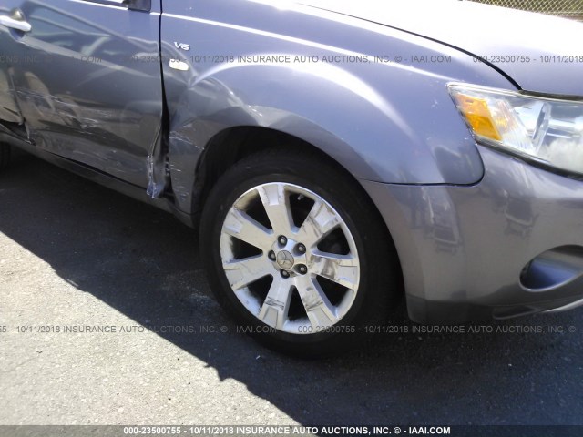 JA4MS41X28Z004423 - 2008 MITSUBISHI OUTLANDER XLS GRAY photo 6