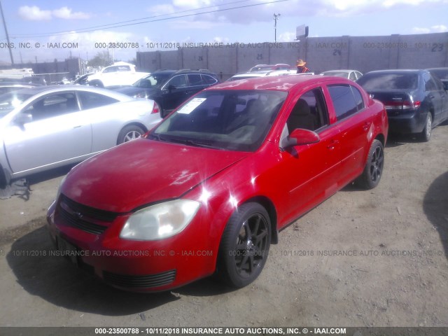 1G1AL52F457628340 - 2005 CHEVROLET COBALT LS RED photo 2