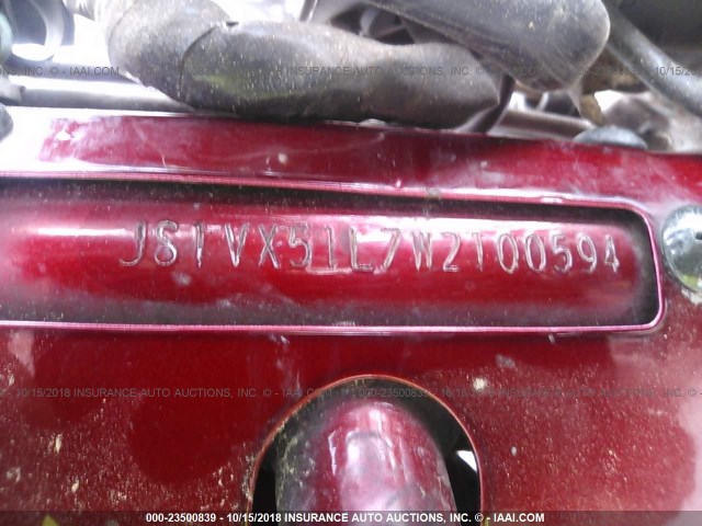 JS1VX51L7W2100594 - 1998 SUZUKI VS1400 GLP RED photo 10